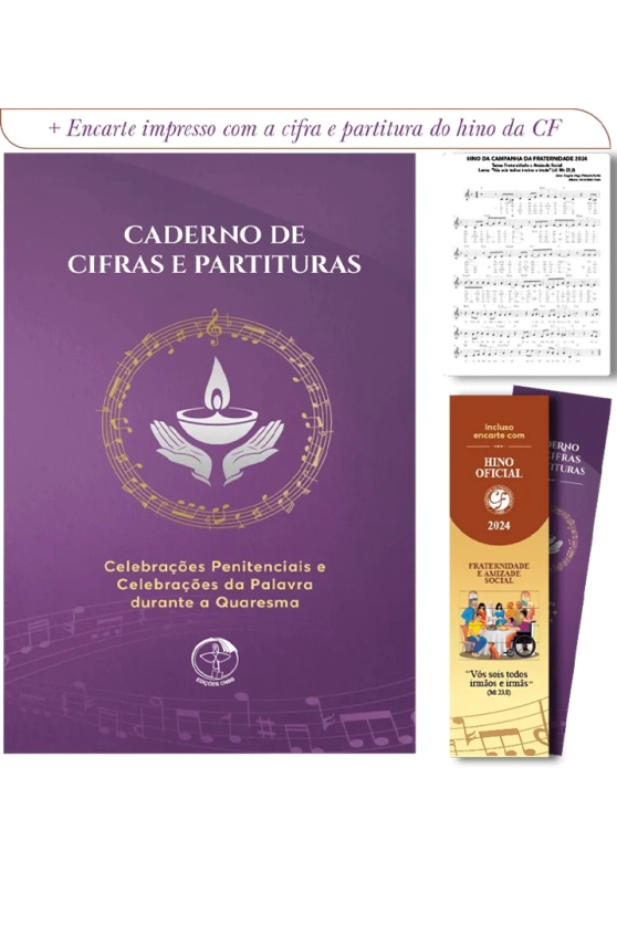 Produto Caderno de cifras e partituras - Celebra&ccedil;&otilde;es Penitenciais e Celebra&ccedil;&otilde;es da Palavra durante a Quaresma