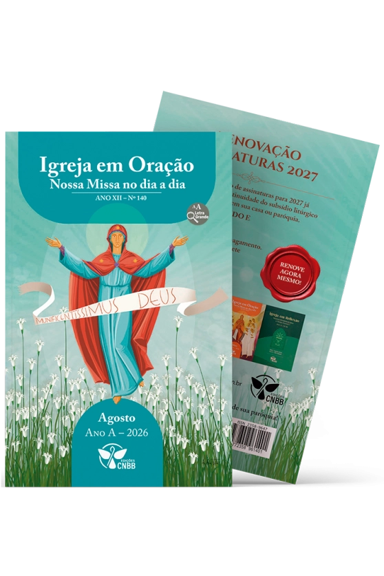 Produto Igreja em Ora&ccedil;&atilde;o - Nossa Missa no dia a dia - Ano A - Agosto 2026 - Letra Grande