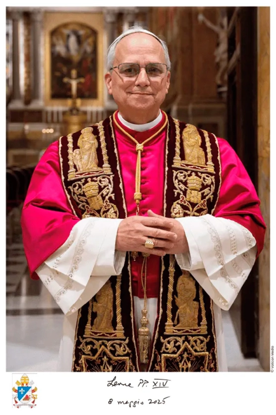 Produto Papa Le&atilde;o XIV - Estampa tamanho grande 29,5 x 42 cm - Modelo 2