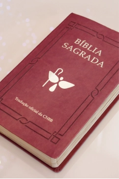 Produto B&iacute;blia Luxo Vinho - Letra grande 6&ordf; Edi&ccedil;&atilde;o