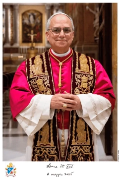 Produto - Papa Le&atilde;o XIV - Estampa tamanho m&eacute;dio 21 x 29,7 cm - Modelo 2